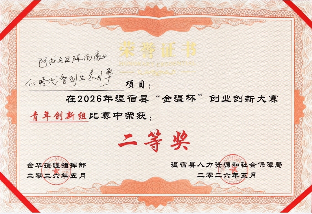 金温杯AI科创二等奖